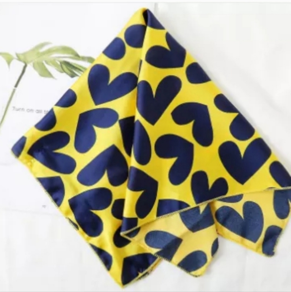 Silky Scarf For Head Bag Neck Hair Ponytail Wrist 18inx18in